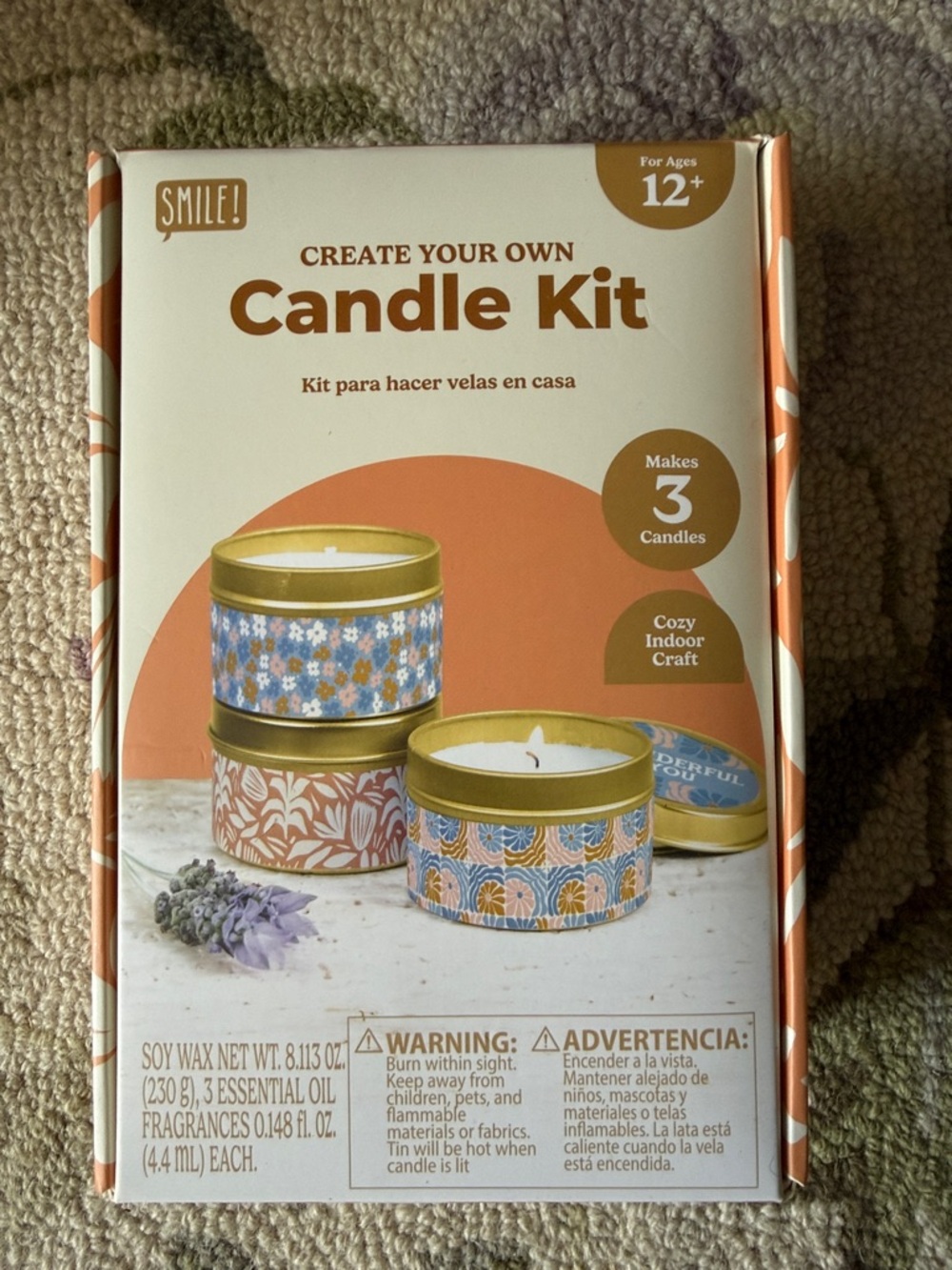Create Your Own Candle Kit - Coral & Gold